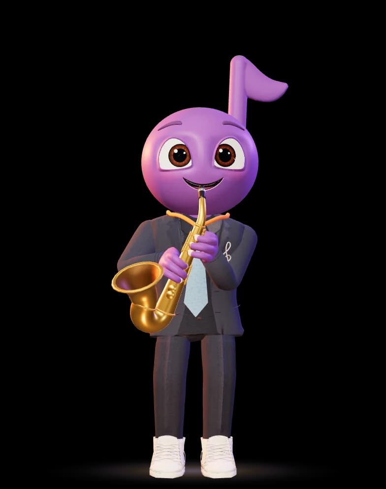 Tony cântă la saxofon