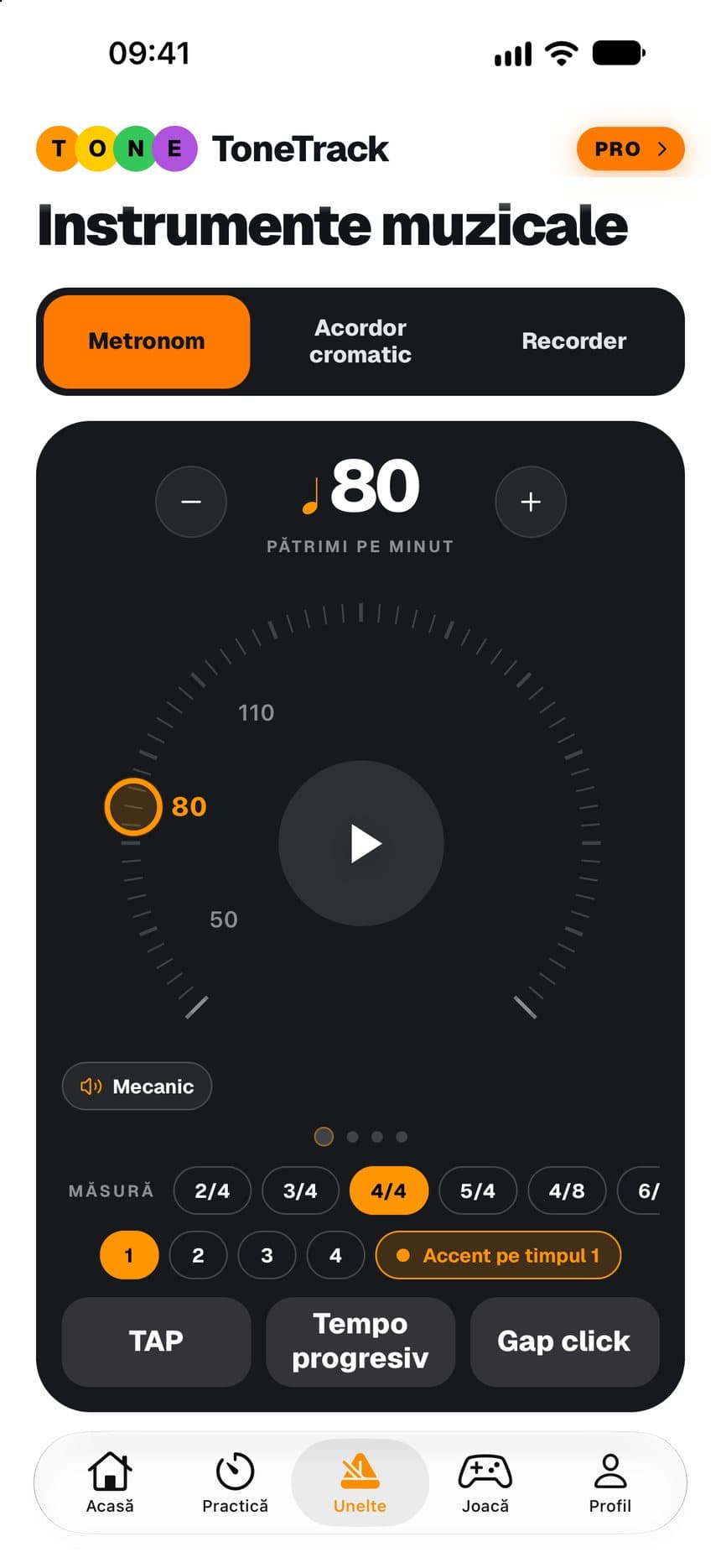 Uneltele muzicale ToneTrack